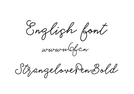 StrangelovePenBold.otf下载