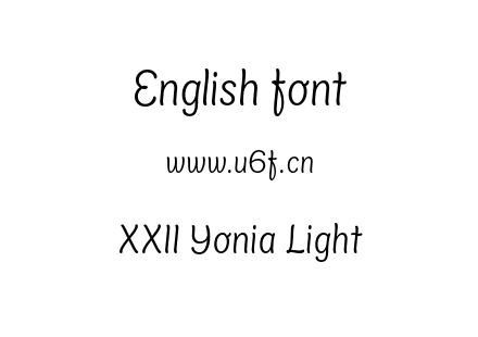 XXII Yonia Light.otf下载
