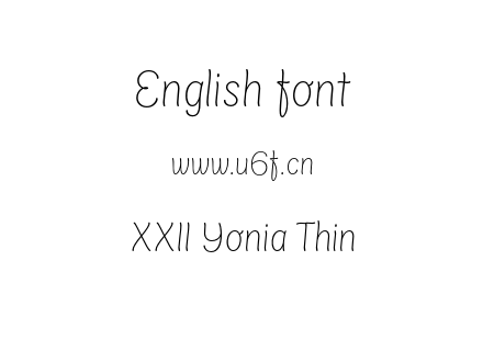 XXII Yonia Thin.otf下载