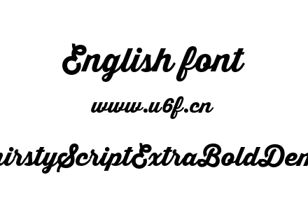 字体-ThirstyScriptExtraBoldDemo.otf下载