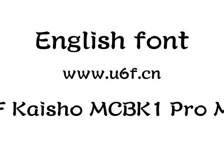 A-OTF Kaisho MCBK1 Pro MCBK1.otf
