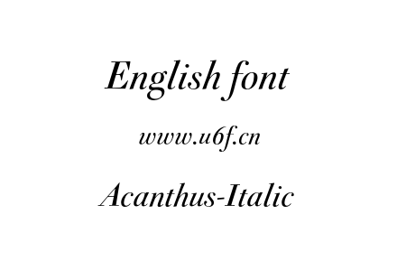 Acanthus-Italic.otf下载