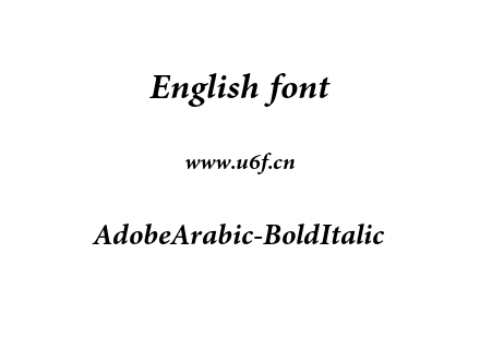AdobeArabic-BoldItalic.otf下载