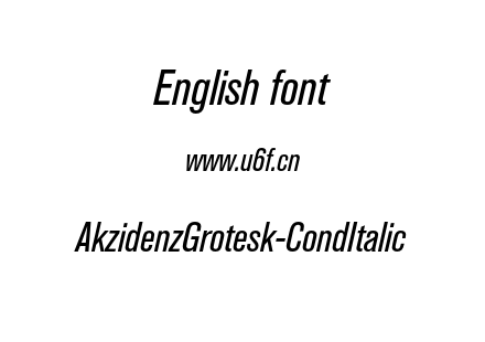 字体-AkzidenzGrotesk-CondItalic.otf下载