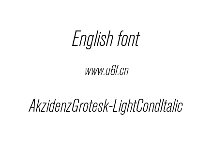 字体-AkzidenzGrotesk-LightCondItalic.otf下载