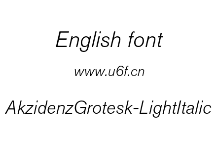 字体-AkzidenzGrotesk-LightItalic.otf下载