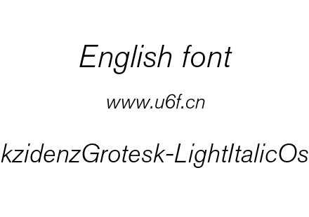 字体-AkzidenzGrotesk-LightItalicOsF.otf下载