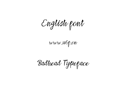 字体-Badhead Typeface.otf