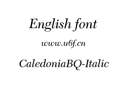 CaledoniaBQ-Italic.otf下载
