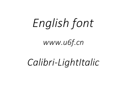 Calibri-LightItalic.otf下载