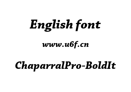 ChaparralPro-BoldIt.otf下载