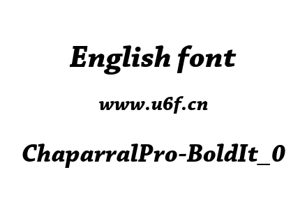 ChaparralPro-BoldIt_0.otf下载
