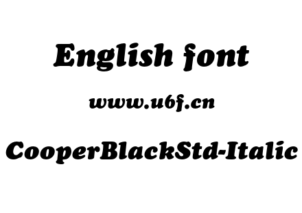 CooperBlackStd-Italic.otf下载