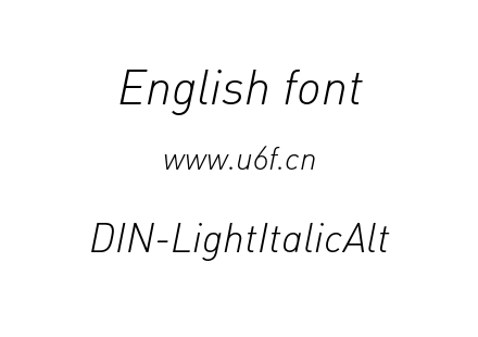 DIN-LightItalicAlt.otf下载