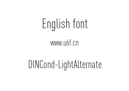 DINCond-LightAlternate.otf下载