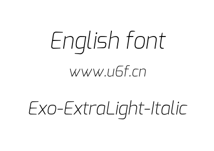 Exo-ExtraLight-Italic.otf下载