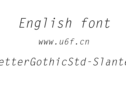 LetterGothicStd-Slanted.otf下载