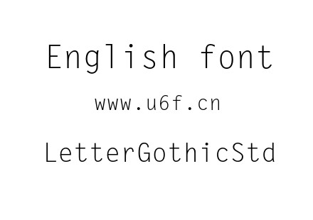 LetterGothicStd.otf下载