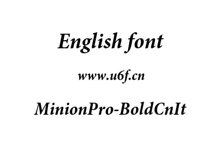 MinionPro-BoldCnIt.otf下载