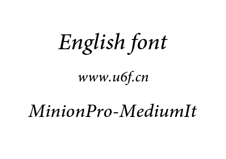 MinionPro-MediumIt.otf下载