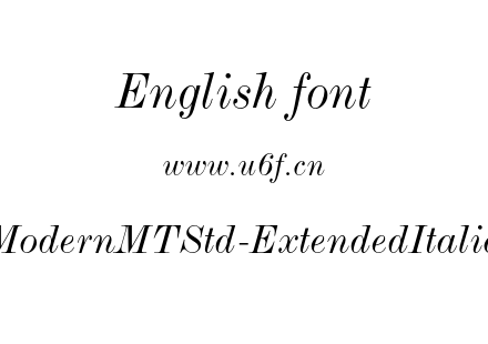 ModernMTStd-ExtendedItalic.otf下载