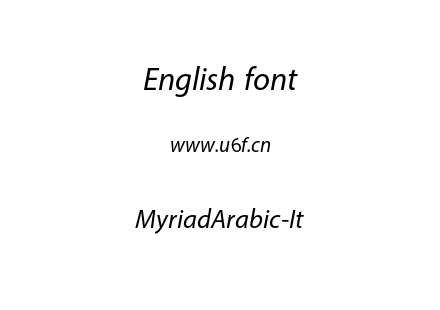 MyriadArabic-It.otf下载