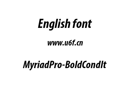 MyriadPro-BoldCondIt.otf下载