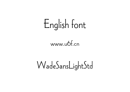 字体-WadeSansLightStd.otf下载