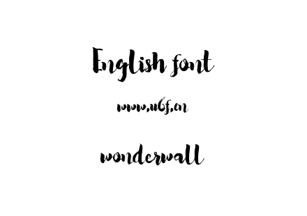 字体-wonderwall.otf下载