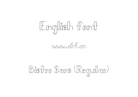 Bistro Sans (Regular).otf下载
