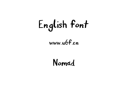 字体-Nomad.otf下载