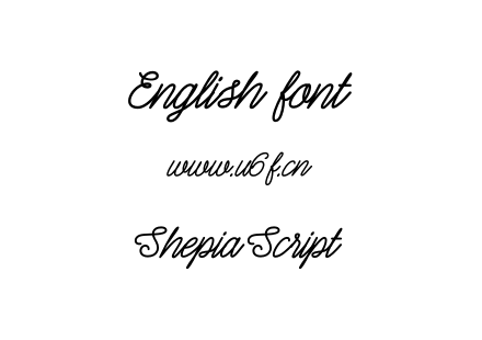 字体-Shepia Script.otf