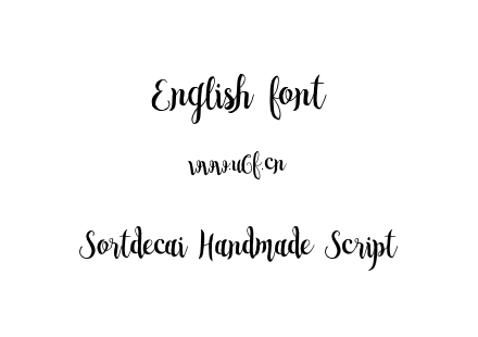 Sortdecai Handmade Script.otf下载