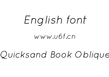 Quicksand Book Oblique.otf下载