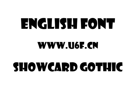 showcard gothic.otf下载