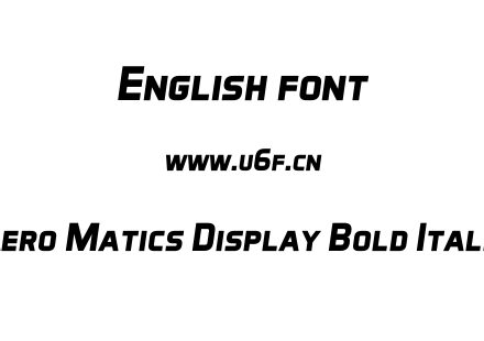 Aero Matics Display Bold Italic.ttf下载