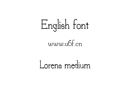 Lorena medium.ttf下载