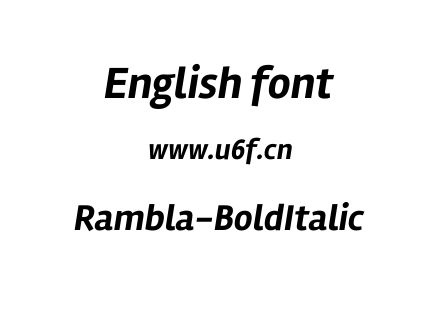 Rambla-BoldItalic.ttf下载