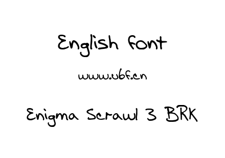 Enigma Scrawl 3 BRK.ttf
