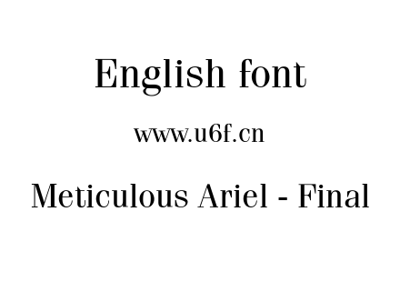 字体-Meticulous Ariel - Final.ttf下载