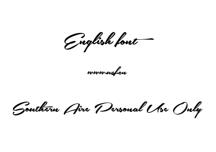 Southern Aire Personal Use Only.ttf下载