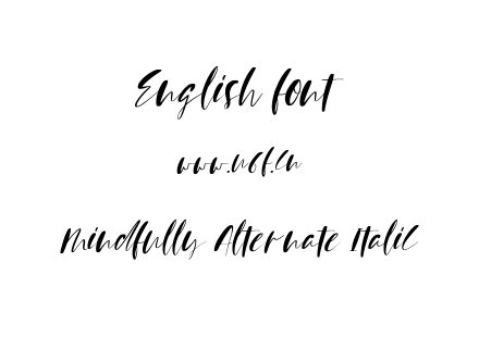 Mindfully Alternate Italic.ttf下载