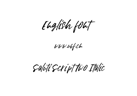 Saluti Script Two Italic.ttf下载