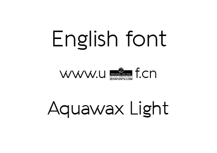 字体-Aquawax Light.ttf下载