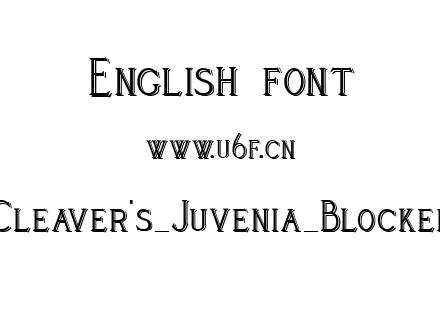 Cleaver's_Juvenia_Blocked.ttf下载