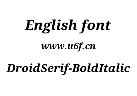 DroidSerif-BoldItalic.ttf下载