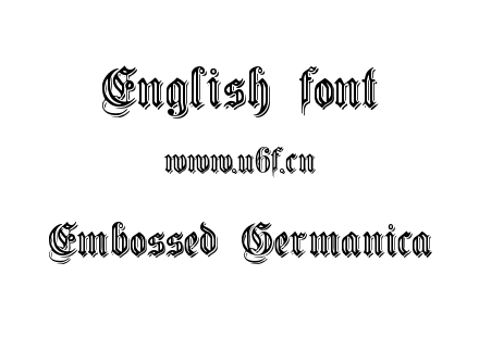 字体-Embossed Germanica.ttf下载