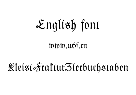 字体-Kleist-FrakturZierbuchstaben.ttf下载