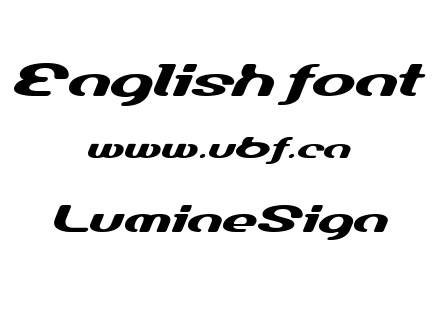 字体-LumineSign.TTF下载