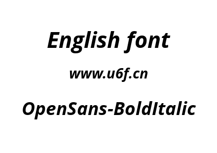 OpenSans-BoldItalic.ttf下载